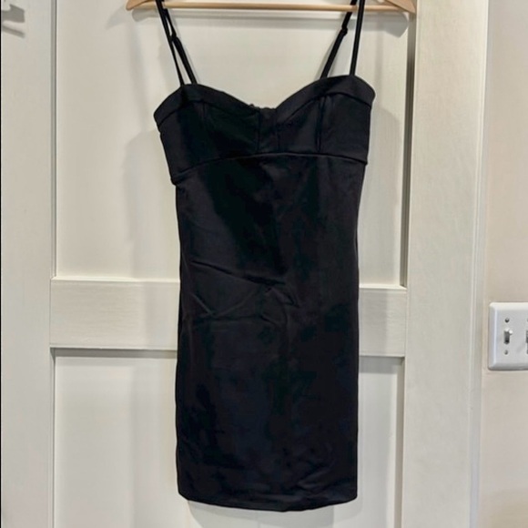 NWT Free People Intimately Black Probably Should Bodycon Mini Fitted Dress S - Picture 4 of 8